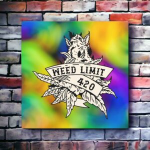 Elevate Your Space with Trippy &#8220;Weed Limit 4:20&#8221; Canvas Wall Art