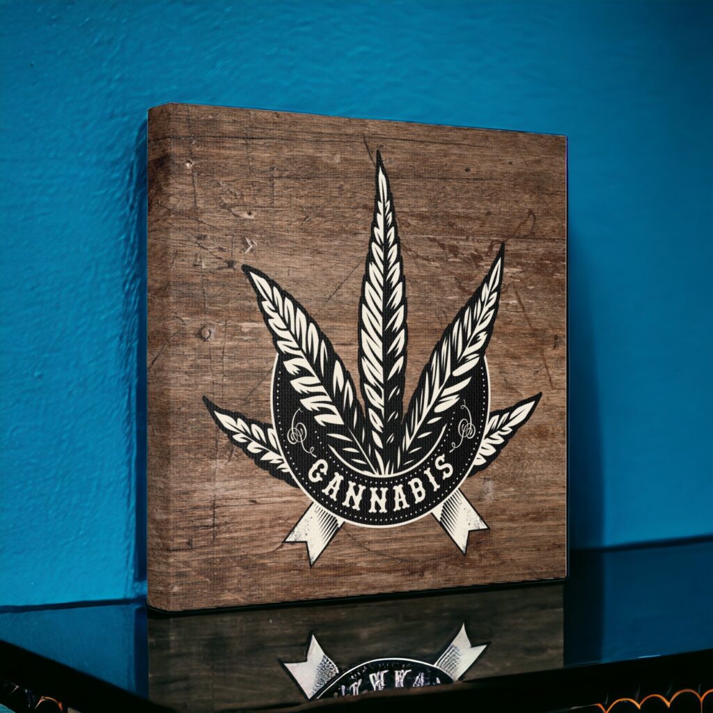 Rustic Vintage Cannabis Canvas Wall Art and More